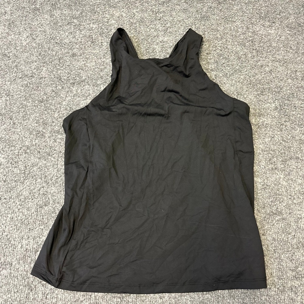 Athleta Tank Top Womens Size M Black Racerback High Neck Athletic Yoga Shell